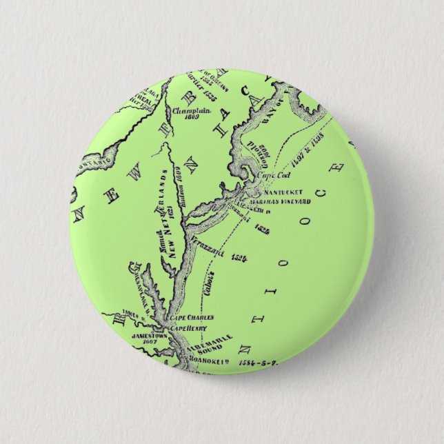 Badge Rond 5 Cm Carte Explorateur (Devant)