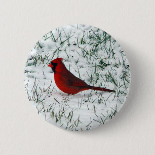 Badge Rond 5 Cm Carte Saint-Valentin Cardinal Autocollant Rond Cl