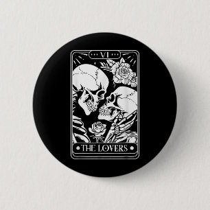 Badge Rond 5 Cm Carte Tarot Les Amateurs Vintage Squelette Goth Ha