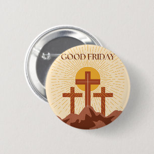 Badge Rond 5 Cm Carte Vendredi