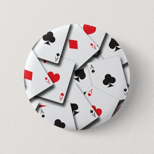BADGE ROND 5 CM CARTES DE JEU D'AS (Devant)