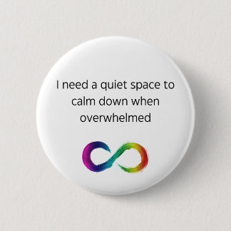 Badge Rond 5 Cm Cartes De Sensorielle Autiste - Calme