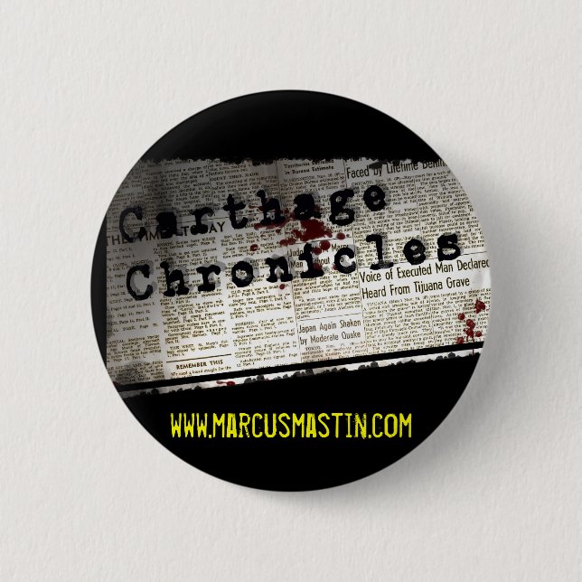 Badge Rond 5 Cm Carthage fait la chronique du Pin (Devant)