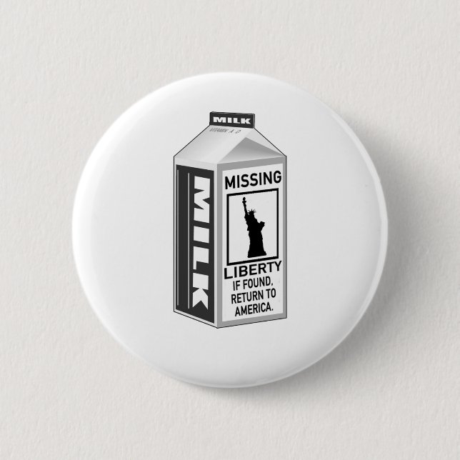 Badge Rond 5 Cm Carton absent de lait de liberté (Devant)
