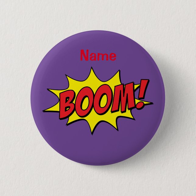 Badge Rond 5 Cm Cartoon Boom Thunder_Cove (Devant)