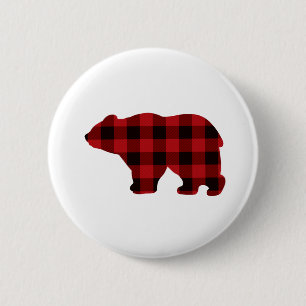 Badge Rond 5 Cm Cartouche rouge classique et noir