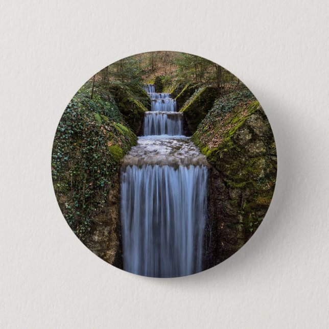 Badge Rond 5 Cm Cascade (Devant)