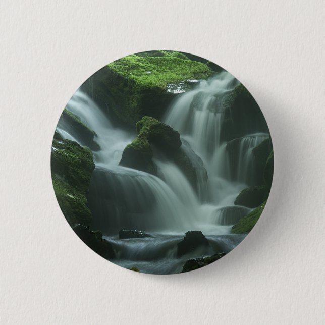 Badge Rond 5 Cm Cascade calmante (Devant)