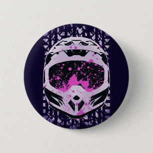 Badge Rond 5 Cm Casque de vélo graphique