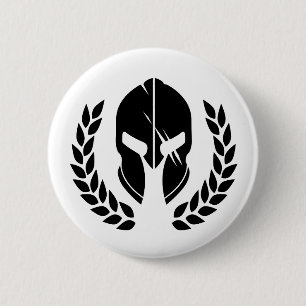 Badge Rond 5 Cm Casque spartiate