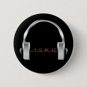 Badge Rond 5 Cm Casques ASMR