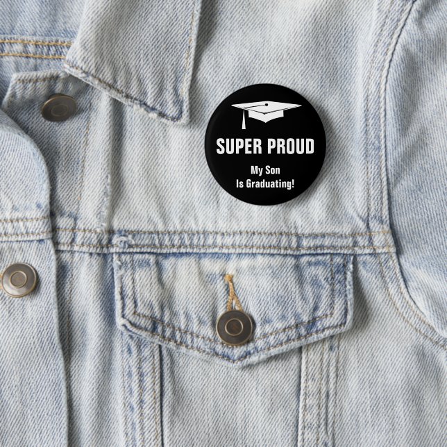 Badge Rond 5 Cm Casquette d'obtention du diplôme votre simple (En situation)