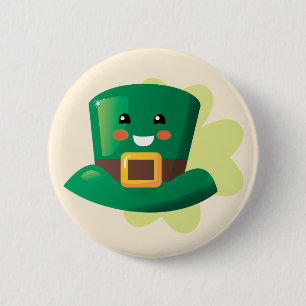 Badge Rond 5 Cm Casquette heureux de la Saint Patrick