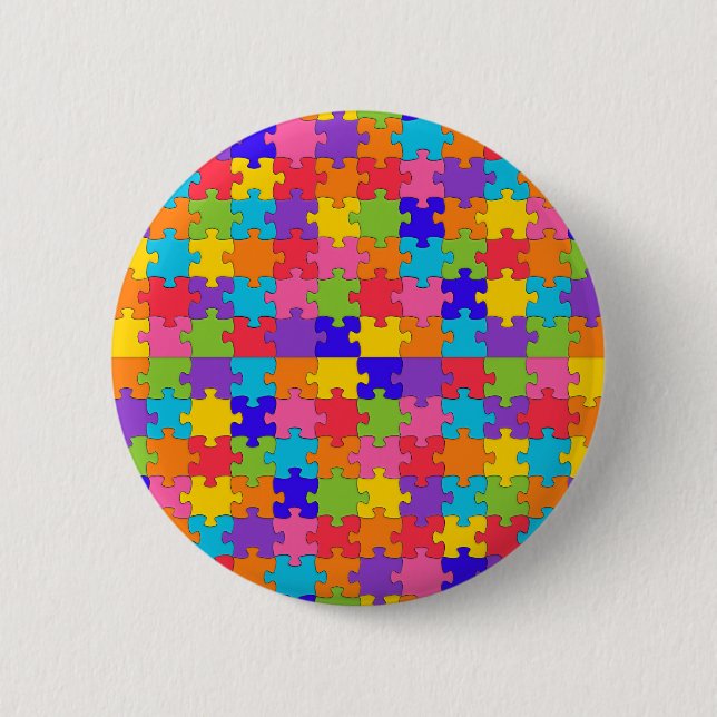 Badge Rond 5 Cm casse-tête de l'autisme (Devant)