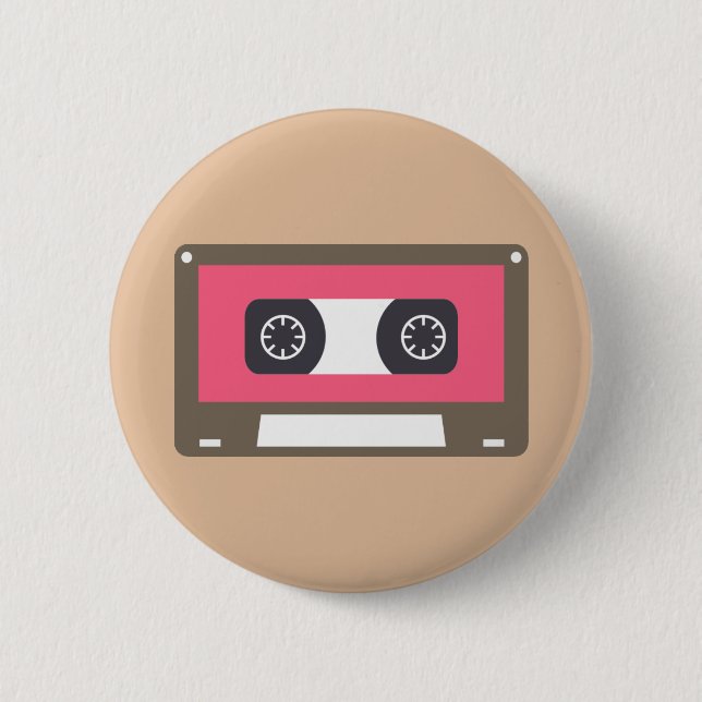 Badge Rond 5 Cm Cassette (Devant)