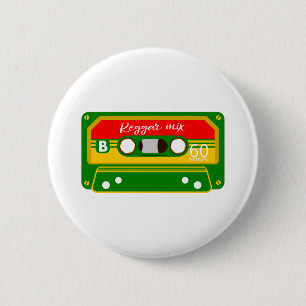 Badge Rond 5 Cm cassette de mélange de reggae Rastafarian