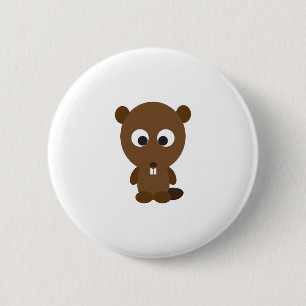 Badge Rond 5 Cm Castor mignon