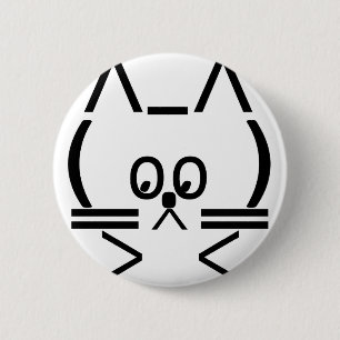 Badge Rond 5 Cm Cat ASCII