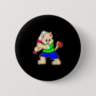Badge Rond 5 Cm Cat Cricket Cricket T Sports