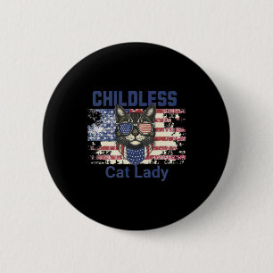 Badge Rond 5 Cm Cat Lady Vote Pour Les Femmes