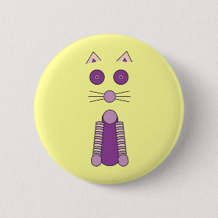 Badge Rond 5 Cm CAT pourpre