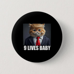 Badge Rond 5 Cm Cat Trump 9 Vit Ba1