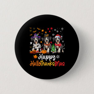 Badge Rond 5 Cm Catahoula Leopard Chien Halloween Noël Hallotha