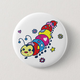Badge Rond 5 Cm Caterpillar mignon