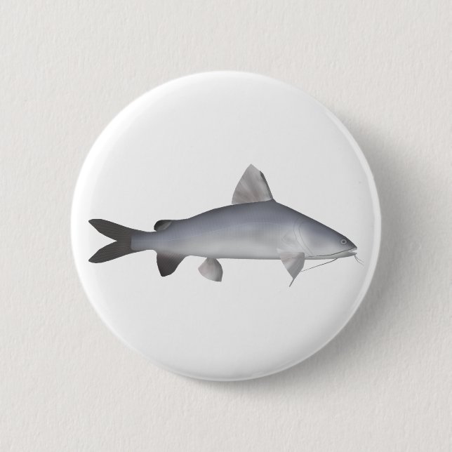 Badge Rond 5 Cm Catfish Saumon Blu (Devant)
