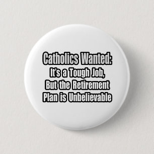 Badge Rond 5 Cm Catholiques Recherchés...