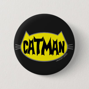 Badge Rond 5 Cm CATMAN Cat Lover Button