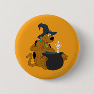 Badge Rond 5 Cm Cauldron de sorcière Scooby-Doo