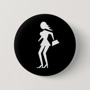 Badge Rond 5 Cm Caution Prostitute (Attenzione Prostitute)
