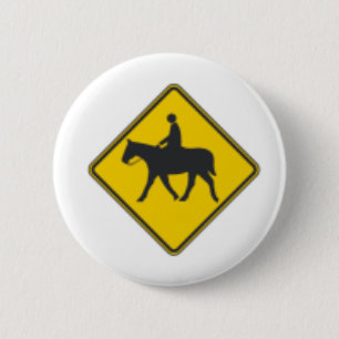 Badge Rond 5 Cm Cavalier de cheval