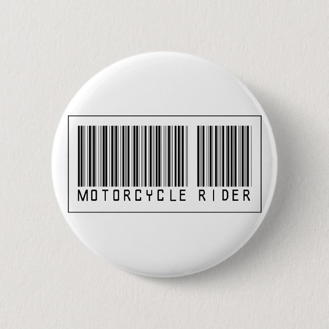 Badge Rond 5 Cm Cavalier de moto de code barres (Devant)
