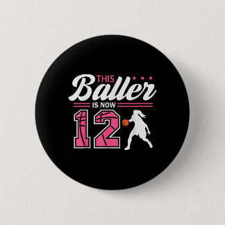Badge Rond 5 Cm Ce Baller a 12 ans Baseball 12e anniversaire
