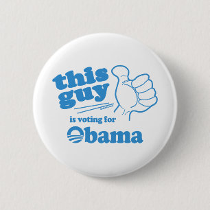 Badge Rond 5 Cm Ce type / fille vote pour Obama