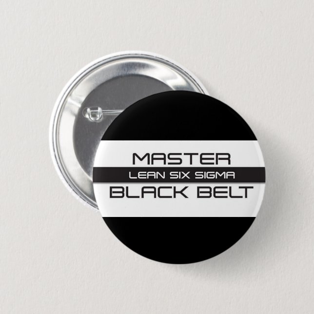 Badge Rond 5 Cm Ceinture noire maître (Devant & derrière)