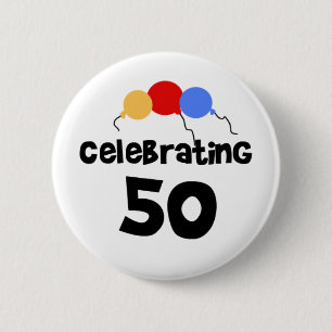Badge Rond 5 Cm Célébration de 50