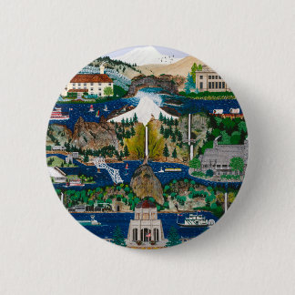 Badge Rond 5 Cm Célébration de la gorge de Columbia River