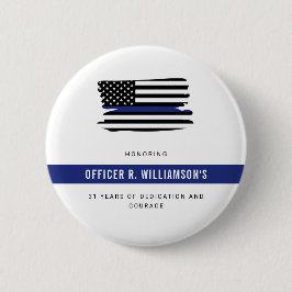 Badge Rond 5 Cm Célébration de la retraite de la police personnali