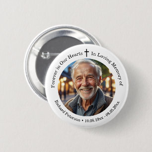 Badge Rond 5 Cm Célébration de la vie 1 Photo spéciale