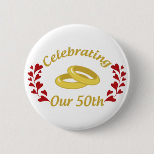 Badge Rond 5 Cm Célébration de notre cinquantième
