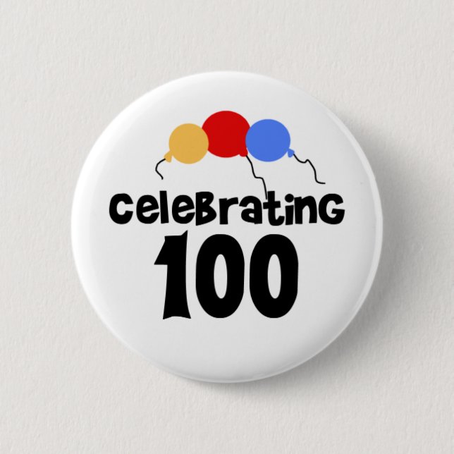 Badge Rond 5 Cm Célébration du 100th anniversaire 100 (Devant)