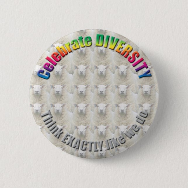 Badge Rond 5 Cm Célébrez le bouton de diversité (Devant)