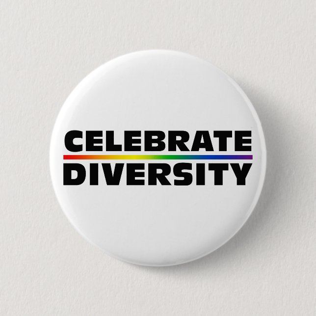 Badge Rond 5 Cm Célébrez le bouton de diversité (Devant)