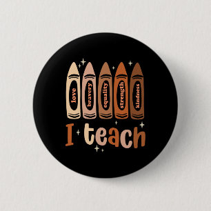Badge Rond 5 Cm Célébrez le Mois de l'histoire des Noirs Je enseig