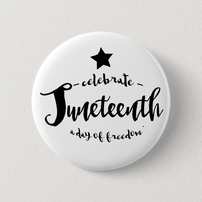 Badge Rond 5 Cm Célébrez l'étoile de Juneteenth (Devant)