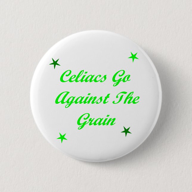 Badge Rond 5 Cm Celiacs vont à l'encontre le grain (Devant)
