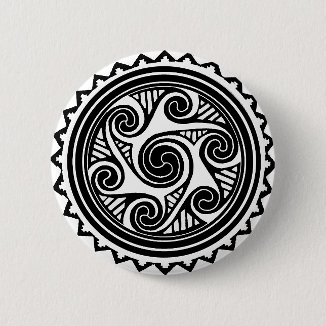 Badge Rond 5 Cm Celtic Triskele (Devant)